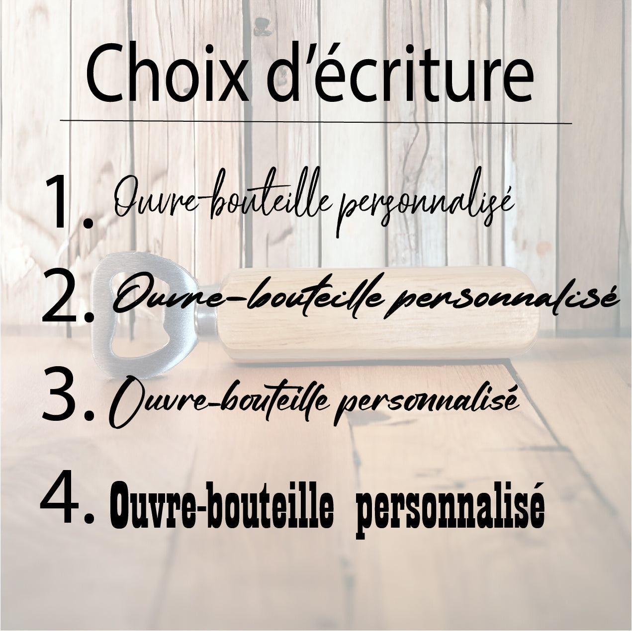 Ouvre-bouteille personnalisable