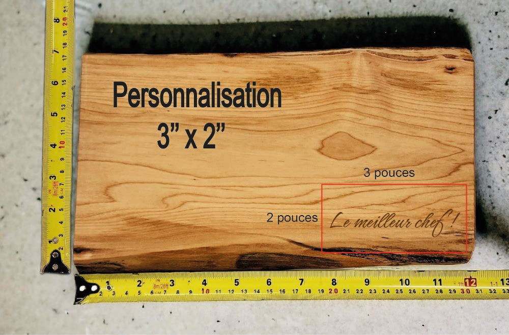 Maple plank engraved and personalized